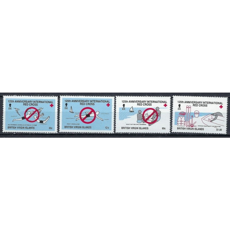 British Virgin Is 613-16 MNH 1988 Red Cross (ak1843)