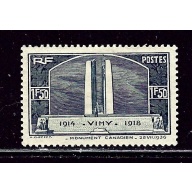 France 312 MH 1936 Canadian War Memorial    (ap3054)