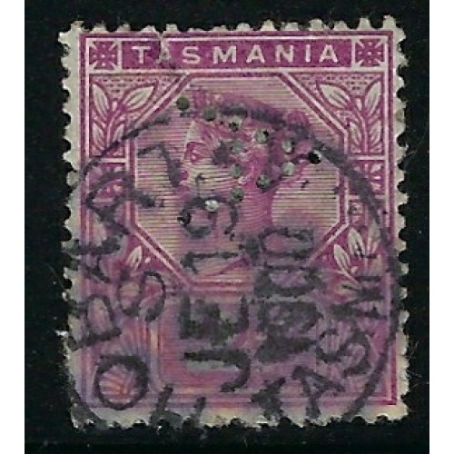 Tasmania 77 Used 1892 issue/messy back (RR) (fe3868)