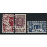 Italy 140-42 MH 1922 set / some offset on back of #141 (fe2932)