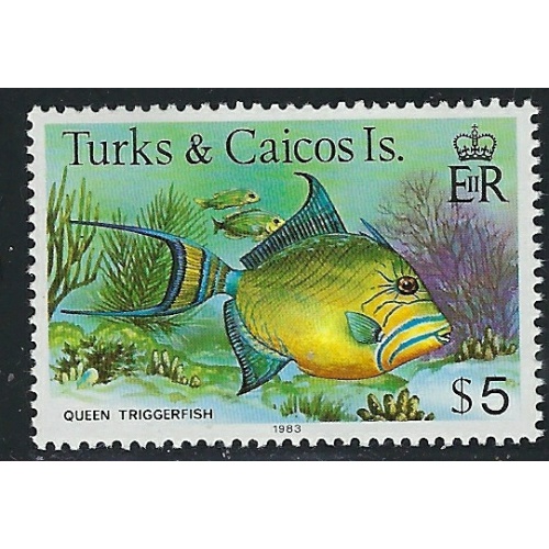 Turks and Caicos 374b MNH 1983 Fish (an6196)