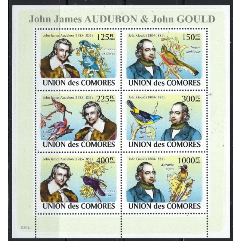 Comoro Is 1041 MNH 2009 Birds sheet of 6 (an1762)