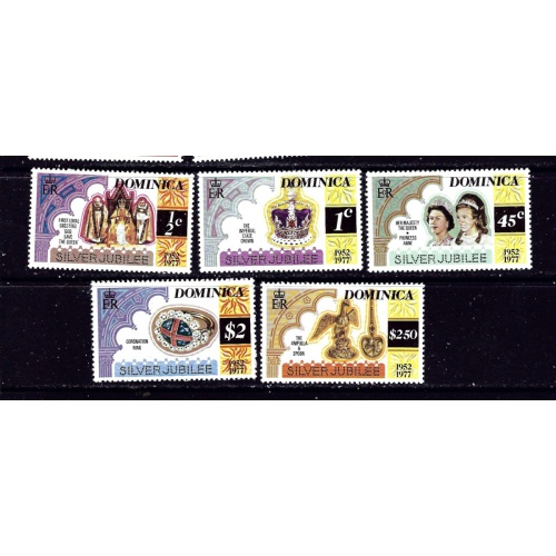 Dominica 521-25 MLH 1977 QEII Silver Jubilee