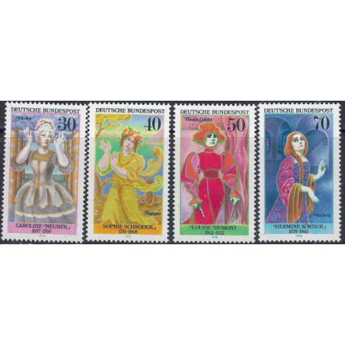 Germany 1225-28 MNH 1976 German Actresses (ak6038)
