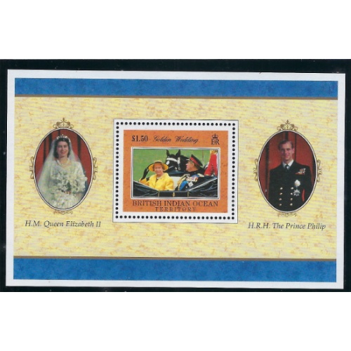 British Indian Ocean Terr 189-94 MNH 1997 QEII Golden Wedding Anniversary  (a...