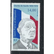 St Pierre and Miquelon 622 MNH 1995 Charles DeGaulle (fe6930)