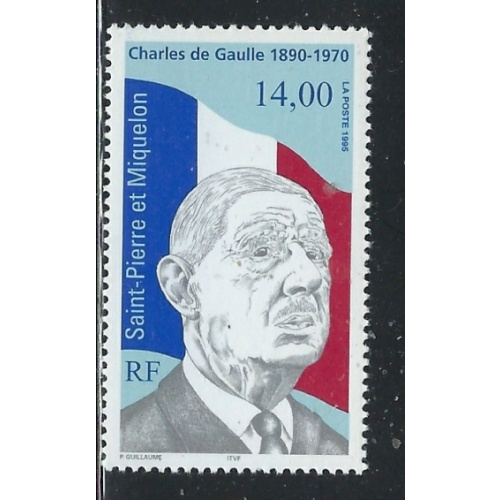 St Pierre and Miquelon 622 MNH 1995 Charles DeGaulle (fe6930)