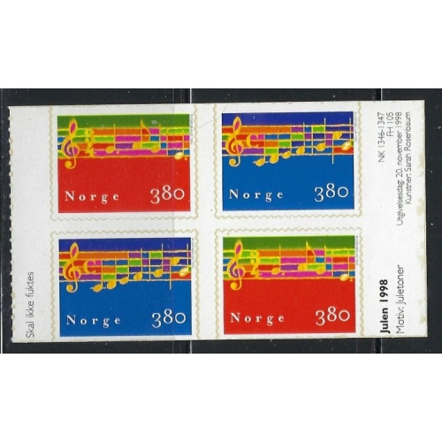 Norway 1209a MNH 1999 Christmas booklet pane (an5702)
