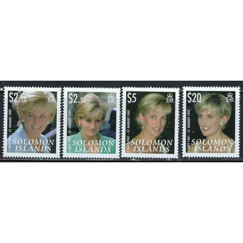 Solomon Is 1096-99 MNH 2007 Princess Diana (fe4813)