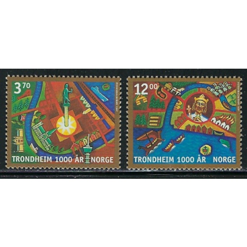 Norway 1168-69 MNH 1997 City of Trondheim (an7002)