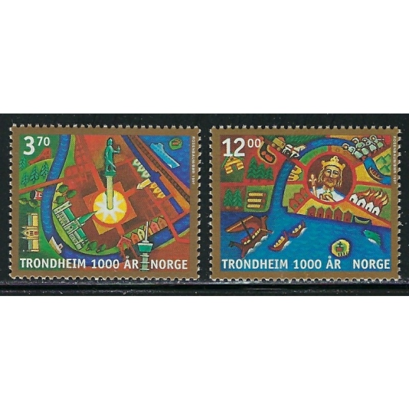 Norway 1168-69 MNH 1997 City of Trondheim (an7002)