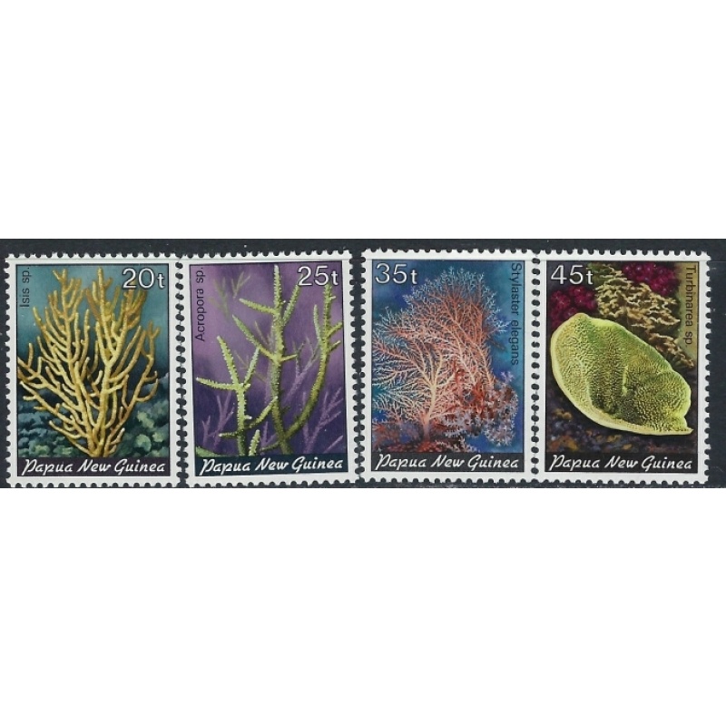 Papua New Guinea 588-91 MNH 1983 Coral (ak5078)