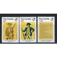 Gambia 335-37 MNH 1976 American Bicentennial (fe4855)