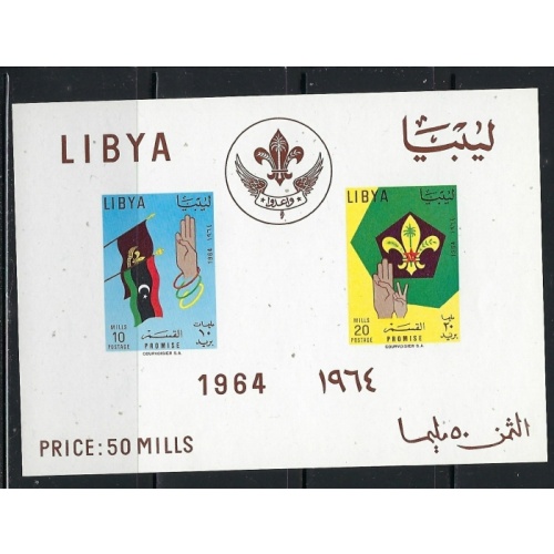 Libya 253a MNH 1964 Boy Scouts souvenir sheet (an3716)
