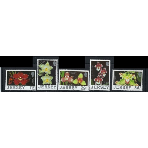 Jersey 442-46 MNH 1988 Flowers (fe9566)