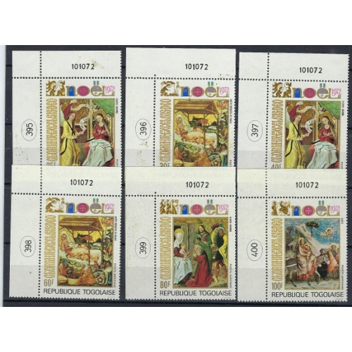 Togo 527-29; C191-93 MNH 1972 Christmas (mm1277)