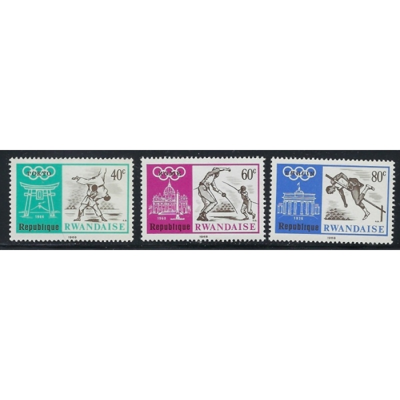 Rwanda 267-69 MH 1968 issues (an8900)
