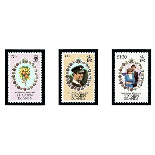 Pitcairn Is 206-08 MNH 1981 Prince Charles Wedding     (KA)