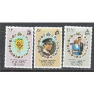 Pitcairn Is 206-08 MNH 1981 Prince Charles Wedding (ap8037)
