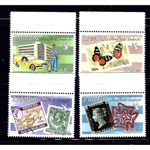 Zambia 486-89 MNH 1990 Stamp World London    (ap1083)