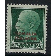 Somalia 136 Used 1931 overprint; pulled perf (an1594)