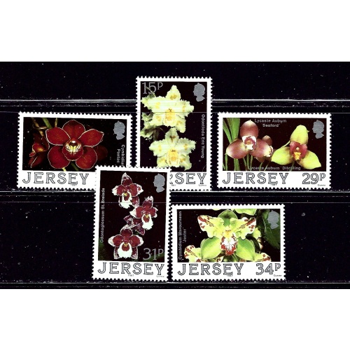 Jersey 442-46 MNH 1987 Orchids