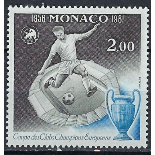 Monaco 1280 MNH 1983 Soccer (ak2822)