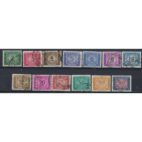 Italy J66-78 Used 1947-54 part set; missing low value (ak2583)