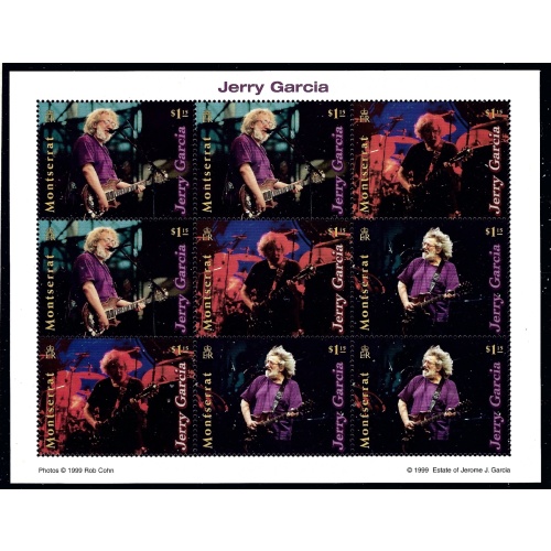 Montserrat 970-72 MNH 1999 Jerry Garcia sheet of 9