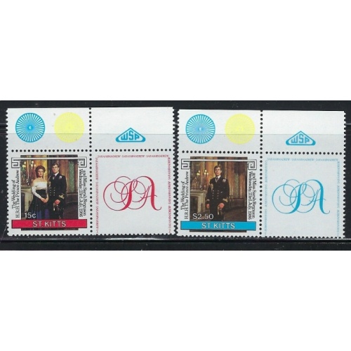 St Kitts 181-82 MNH 1986 Prince Andrew Wedding (bc1003)