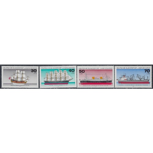 Germany B538-41 MNH 1971 Historic Ships (ak6587)