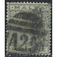 Malta 10 Used 1882 issue; short perf (ak4227)