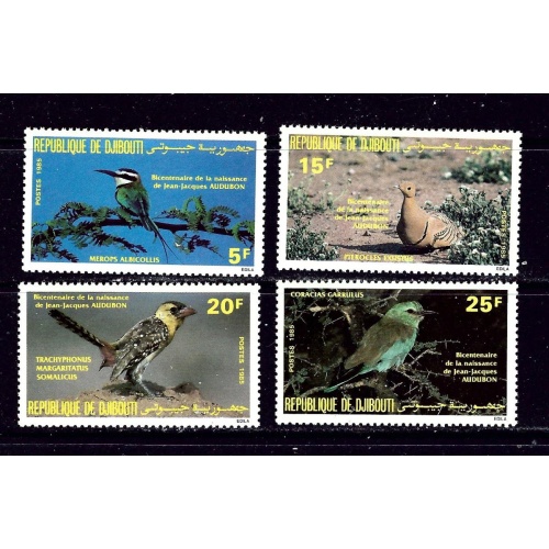 Djibouti 590-93 MNH 1985 Birds  #2
