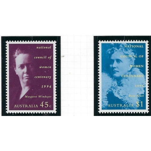 Australia 1552-53 MNH 1996 Nat'l Council of Womn (fe1327)