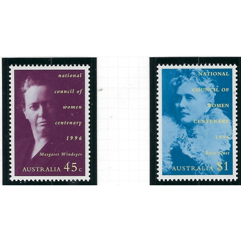 Australia 1552-53 MNH 1996 Nat'l Council of Womn (fe1327)