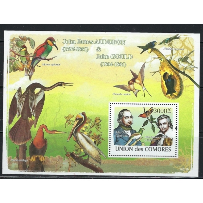 Comoro Is 1042 MNH 2009 Birds souvenir sheet (an1763)