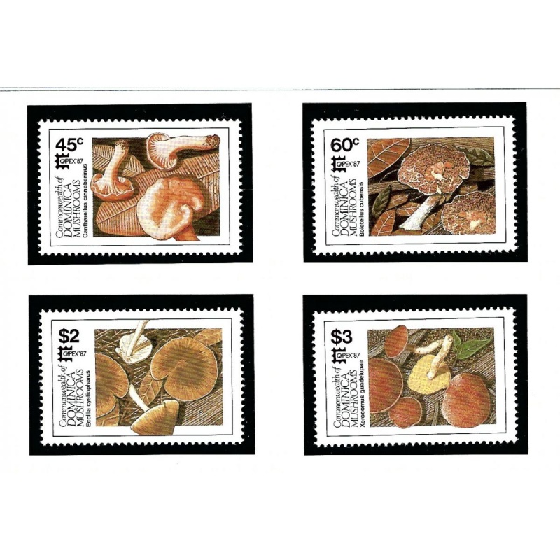 Dominica 1024-27 MNH 1987 Mushrooms