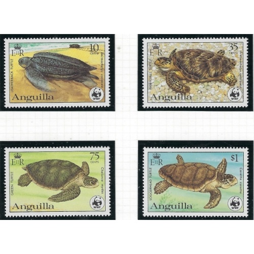 Anguilla 537-40 MNH 1983 Turtles (fe8865)