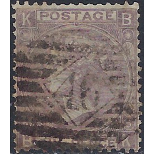 Great Britain 45 Pl#5 Used 1865 issue penciled numbers on back (ak6095)