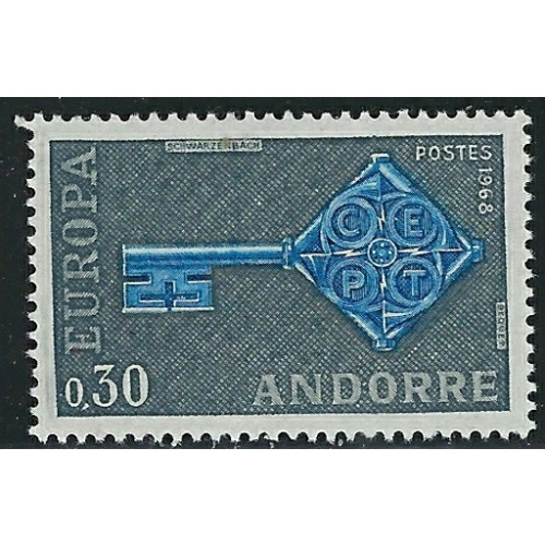 French Andorra 182 MLH 1968 issue (an6160)