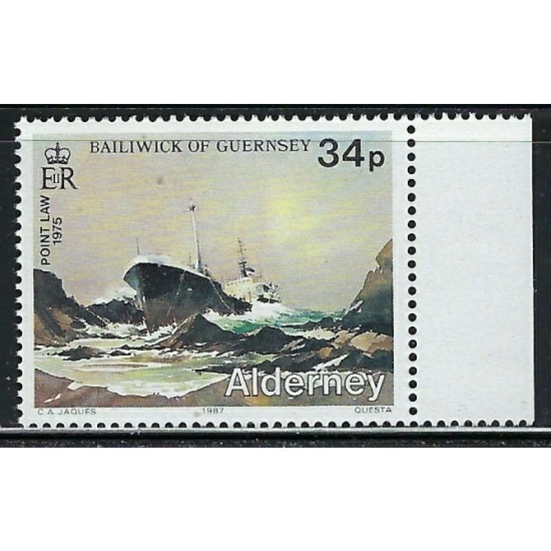 Guernsey Alderney 36 MNH 1987 Ship (an5107)