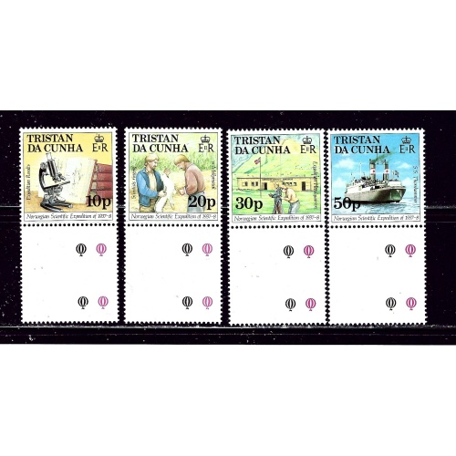 Tristan da Cunha 416-19 MNH 1987 Scientific Expedition    #2