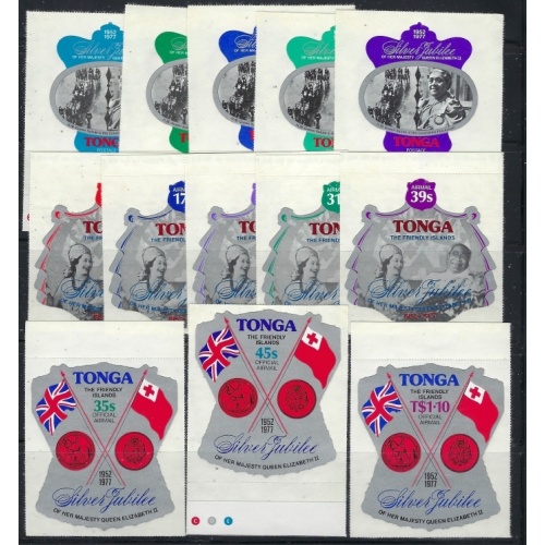 Tonga 792-96;C29-13;CO117-19 MNH 1977 QEII Silver Jubilee; complete set (fe9954)