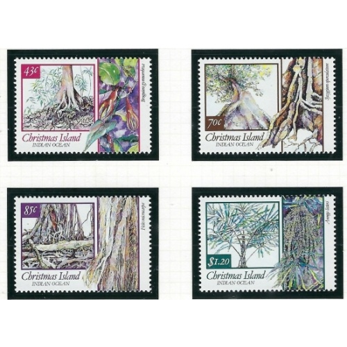Christmas Is 311-14 MNH 1991 Trees (ak5012)