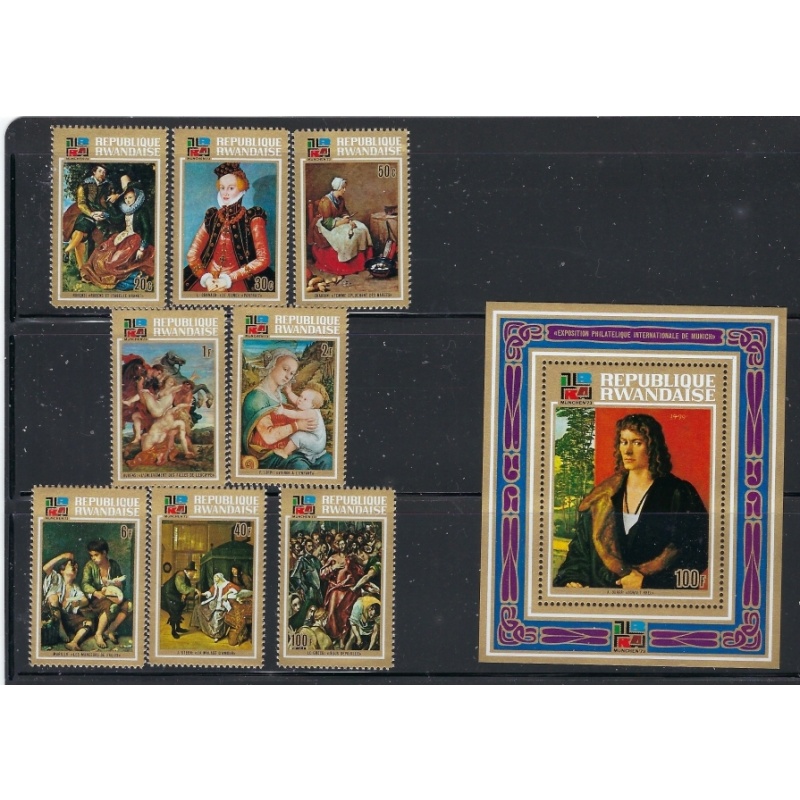 Rwanda 523-31 MNH 1973 Paintings (ap8963)