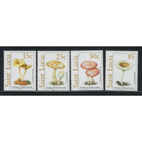 St Lucia 938-41 MNH 1989 Mushrooms (fe2363)
