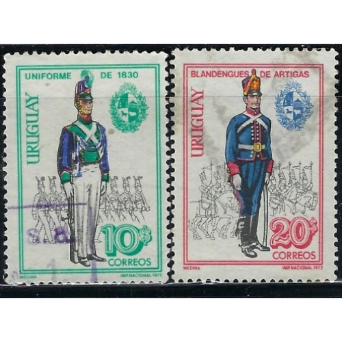 Uruguay 831-32 Used 1972 set (fe9422)