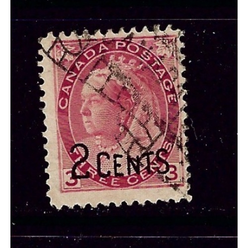 Canada 88 Used 1899 surcharge