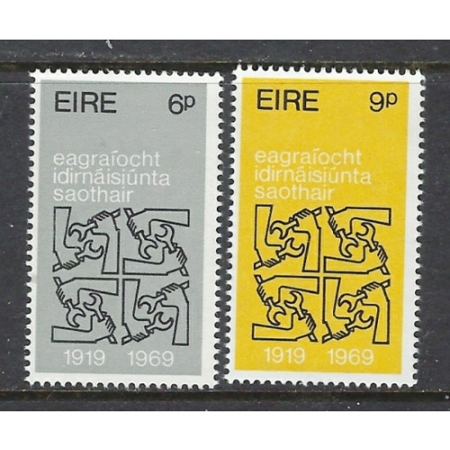 Ireland 272-73 MNH 1968 Int'l Labor Organization (ap3792)