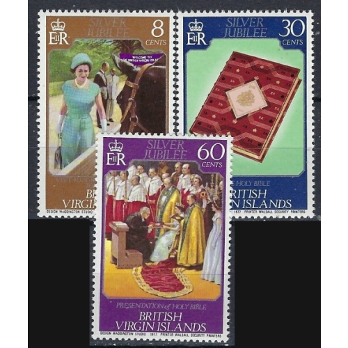 British Virgin Is 317-19 MNH 1977 QEII Silver Jubilee (ak2742)